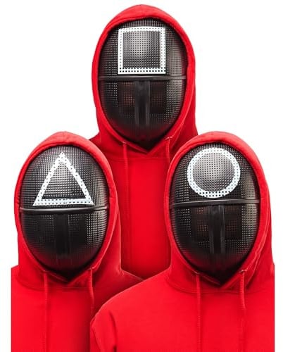 Rubies Official Squid Game 3x Guard Mask Set, Adult Fancy Dress
