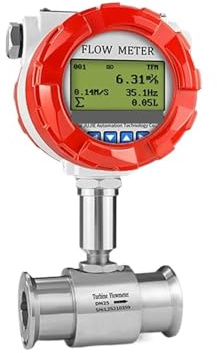 CSDASW Liquid Water Flow Meter Digital Milk Flowmeter Clamp On Flow Indicator 2 Inch 1”(DN25)