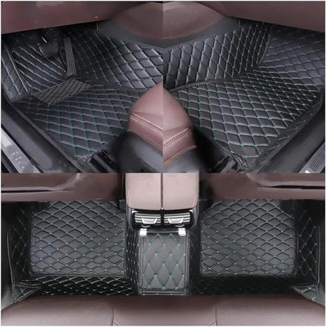 Auto Fußmatten Auto-Bodenmatte Für Benz Für V-Klasse Für Viano Für Vito Alle Modelle Für W447 Für W639 Für W638 Styling Teppiche Teppichteile Bodenmatten(SCHWARZ GRÜN)