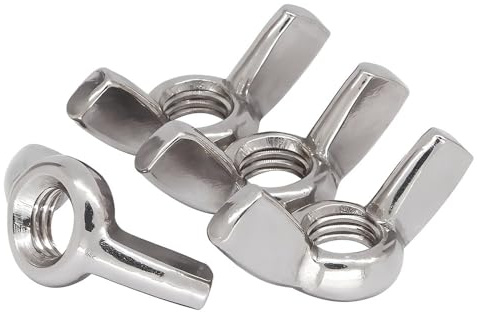 HZXINYI 20 Pezzi Dado a Farfalla in Acciaio Inox - Dado Ad Alette Dadi ad Alette Dadi a Galletto per Auto Macchinari Attrezzature Strumenti fai da te Fasteners Hardware M6
