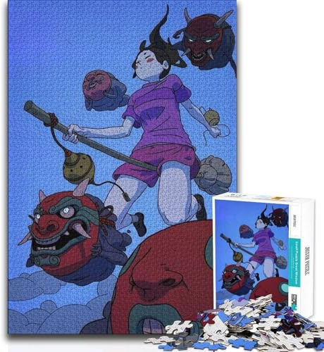 1000 Piece Jigsaws for Adults Puzzle Spirited Away Inspired Digital Art Precision Cutting Practical Game Suitable for Ages 14 And Up (size 38x52cm)