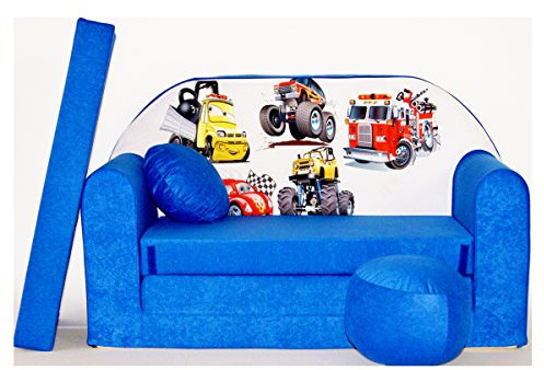 Welox Kindersofa Spielsofa Minicouch aus Schaum Kindersessel Kissen Matratze Farbwahl (C14)