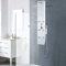 vidaXL Duschpaneel Regendusche Duscharmatur Dusch-Set Glas 25×44,6×130 cm Weiß