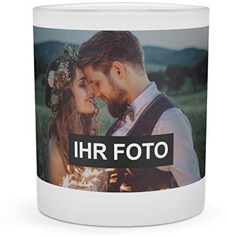 printplanet® - Windlicht mit Foto Bedrucken - Teelichthalter Personalisieren - Mit eigenem Motiv selbst gestalten