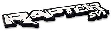 Careflection 3D Raptor White Badge Emblem Aufkleber Decal for FordCar Bike SUV Mobile Laptop (12 x 2,5 cm)