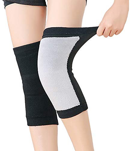 1 paire de genouillères chaudes en bambou pour l'hiver - Protege Genoux Pour la course à pied, le cyclisme, le sport