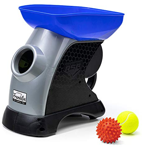 Franklin Pet Supply Co. Ready Set Fetch Automatic Tennis Ball Launcher Dog Toy - Electronic Thrower for Fetch + Playtime - Launches up to 40 Feet - Official Size