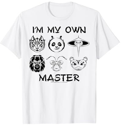 Kung Fu Panda I'm My Own Master Furious Six Face Sketch Maglietta