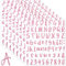 576 Stück, 8 Bögen aus Vinyl, selbstklebend, Alphabet-Zahlenaufkleber, Buchstaben-Aufkleber, für Türschild, Adresszeichen (Rosa, Pailletten, 1 Zoll)