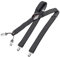 DonDon Hosenträger Herren extra stark Rauten schwarz grau 3,5 cm Hosenträger Herren breit mit brauem Leder in Y-Form lang - Starke Clips passend für Anzug Jeans Chinos Vintage Rockabilly Suspenders