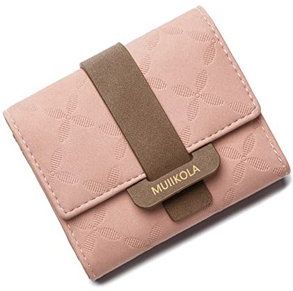 MUIIKOLA Portefeuilles Femme,Porte Monnaie Femme Cuir Porte Monnaie Porte-chéquiers Porte-Cartes pour 6 Cartes