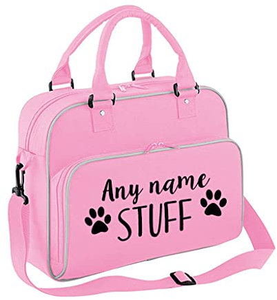 Spoilt Rotten Pets 'Stuff Holdall' Dog, Puppy Grooming Bag Custom Personalised With Any Name or Wording,'Grooming Pet Accessory Storage Shoulder or Handbag
