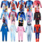 Characters Cartoons - Bambina-o Pigiama Intero con Zip Tutona da casa in Pile - Prodotto Originale [ Rosso 2083-6 Anni]