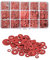 CONPHERON 690 Stück Rot Stahl Papierfaser Flache Unterlegscheiben Set Isolationswascher Fiber Washer Sortiment Kit M2 M3 M4 M5 M6 M8