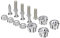 iSpchen Kennzeichen Schrauben,4er Set Bing Strass Kennzeichenbefestigung Schrauben mit Abdeckkappen Nummernschild Befestigung Halter Kennzeichenhalter Kennzeichenhalterung,31.5x19mm,Weiß