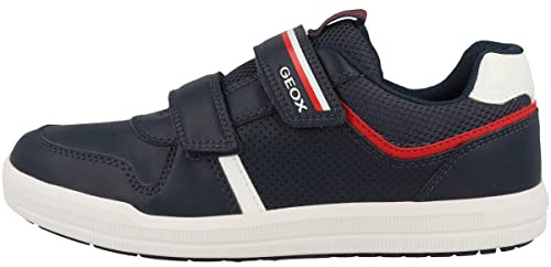 Geox J Arzach Boy Sneaker, Navy red, 11.5 UK Child