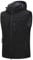 33,000ft Men's Softshell Gilet Waterproof Activewear Vests Windproof Fleece Lined Gilets with Hood Sleeveless Softshell Jacket for Hiking, Golf, Travelling,Safari Black 2XL