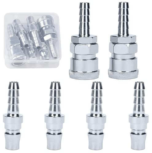 Nutmanel Gas Quick Release Couplings 6 pcs, Quick Release Gas Connector for 8mm Propane/Lpg/Butane/Gas Quick Release, Male Female
