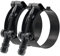 ISPINNER 2 Pack 2.5 Inch Stainless Steel T-Bolt Hose Clamps, Clamp Range 70-78mm for 2.5 Hose ID (Black)
