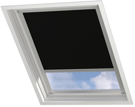 Radeco® Store de fenêtre de Toit - Occultant - Noir - Compatible avec Velux: S06/4/606