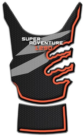 Paraserbatoio.it Protector de depósito resinado adhesivo efecto 3D para moto compatible con KTM 1290 Adventure S 2021-2022 naranja