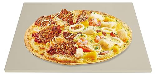AKOLAFE Square Pizza Stone, 15 Inch Pizza Stones for Oven and Grill, Large Backing Stone for Bread, Pizza(38 x 30 cm)