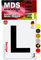 MDS Brand 10cm Design Buchstaben Aufkleber Selbstklebende Klebebuchstaben | Wetterfest Alphabet zum Aufkleben für Briefkasten, Auto, Mülltonne, Vinyl Buchstaben für Außen & Innen (Schwarz, L)