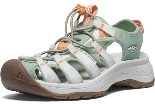 KEEN Damen Astoria West Sandalen, Terrazzo/Granite Green, 41 EU