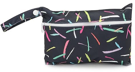 CHUYIX Stoffwindeln Nasstaschen 1Pcs Mini Windeltaschen Wickeltasche Nasstaschen Nasse und Trocken Wickeltasche Wetbag mit Reißverschluss Wiederverwendbare für Kindergarten Baby Reisen Unterwegs