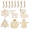 60 Stück Kleine Anhänger Weihnachten, Holzanhänger Weihnachten DIY Christbaumschmuck Holz für Weihnachten Handwerk Weihnachtsbaum Wand Tür