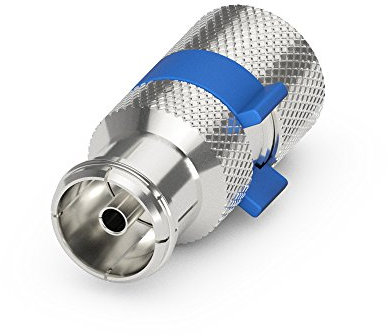 Sonero, IEC-Buchse für Sat-Kabel, Antennen-Kabel, Koaxial-Kabel mit ⌀ 6,5-7,5 mm, einfache Selbst-Konfektionierung, chrom, 2er-Set