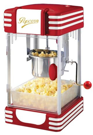 CUSMA Professional Commercial Popcorn Machine, Retro Hot Butter Popcorn Maker with Stainless Steel Pot, for Home, Carnival And Parties,A