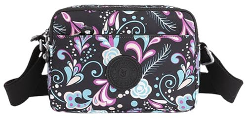 FAVORTALK Handtasche Damen Klein Crossbody Bag - Multi Pocket Taschen Leichte Damen-Umhängetaschen Wasserdicht Nylon Schultertasche - DJB00907