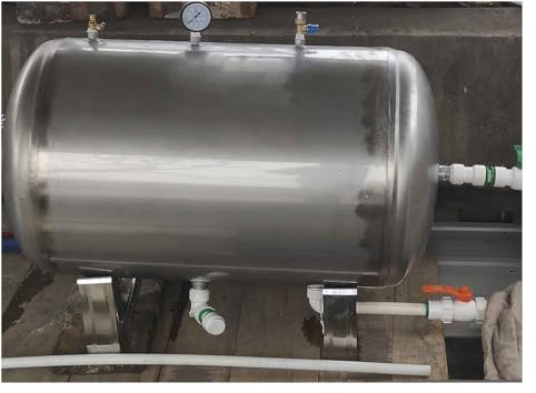 Vaso de expansión 100L 160L 200L 250L 300L 500L Agua de Pozo Tanque de Presión Horizontal Grande, Tanque de Acero Inoxidable de Vejiga de Agua Presurizada para Bomba de Pozo/Sistemas de Riego (Size :