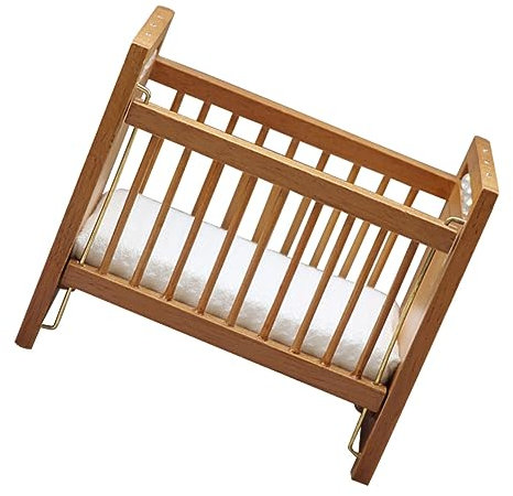 BESTonZON Mini House Dekoration Mini Möbel Mit Weißem Bett Und Matratze Stilvolle Und Miniaturmöbel Für Kinderzimmer Und Deko