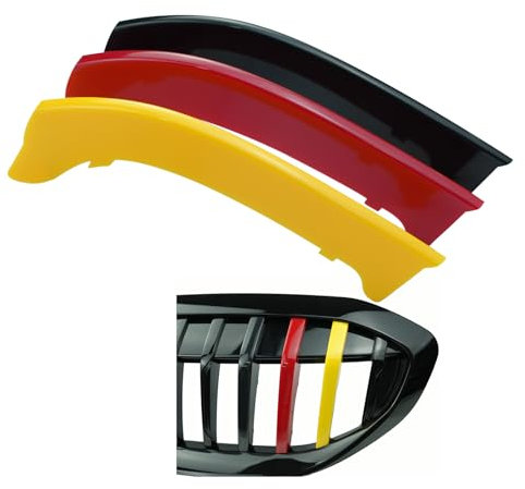 ontto Rejilla frontal de tres colores, para pegar con hebilla, tiras de rejilla, decoración para el riñón, se adapta a BMW 3 E90 2009-2012, rejilla de inserción, accesorios