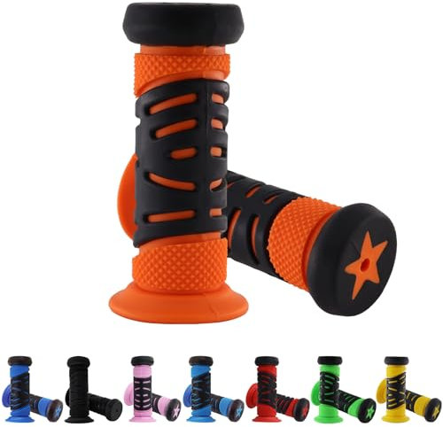 TOKSEO Par de puños de Bicicleta para niños, Seguridad a través de protección contra Impactos, puños de Bicicleta de Calibre 22 mm, 95 mm de Longitud, puños de Goma para Manillar de Bicicleta para