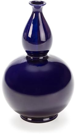 JARRON 27X27X45 CERAMICA AZUL OSCURO