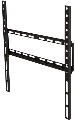 MAHARA Universal TV Wall Mount - TV Bracket, Flat to Wall For Up to 55 and Max 30kg - Black - Low Profile - Easy to Install - Fixings Included