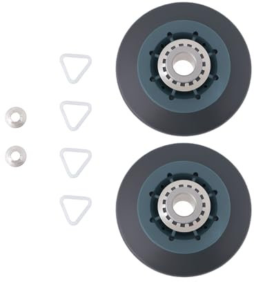 EMSea 2 Ensembles de Rouleaux de Support de Tambour de Sèche-linge Kit de Rouleaux de Machine à Laver W10314173 AP3098345 AP6019303 Compatible avec Whirlpool Sèche-linge