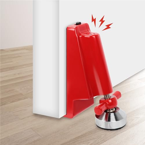 Door Stoppers Security, Door Jammer Door Stopper, Portable Door Lock for Travel Anti Theft Door Blocker, for Home Security and Personal Protection (Built-in Alarm Device)
