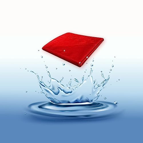 Rivestimento impermeabile per laghetto per piscina, flessibile e leggero, rinforzato, rosso, 5 x 10 m