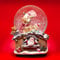 SIKORA SK20 Große Glas Deko Schneekugel Zwei Hunde mit Weihnachtsmützen und Schal D:100 mit Spieldose