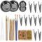 KALLORY Complete Model Craft Coloring Kit Paint Sets Spraying Tool for Beginners