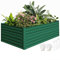DWVO Hochbeet Metall 240x120x60cm mit Handschuhen, Gartenhochbeet aus Stahl, Rostfrei & Wetterfest, Stabiles verzinktes Beet mit Sicherheitsgummi für Gemüse Blumen Obst, Grün