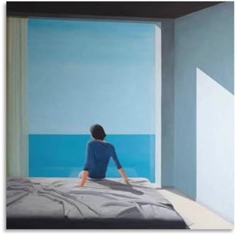 Generisch Poster, Motiv: David Hockney Ankunft des Frühlings, wasserdichtes Stoffposter, Druck, Fotokunst, Gemälde, Leinwand, Zuhause, moderne Dekoration, Wandmontage, 70 x 70 cm