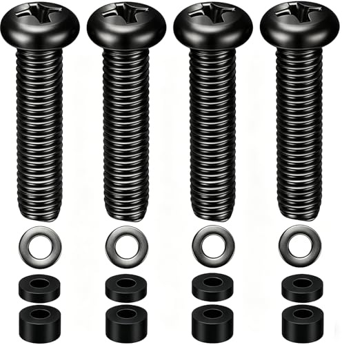 M8 Screws for Samsung TV M8 x 30 mm Pitch 1.25mm TV Mounting Bolts Screws with 15mm Spacers Work with Samsung 42“ 50 55 60 65 70 75 82 TV Black