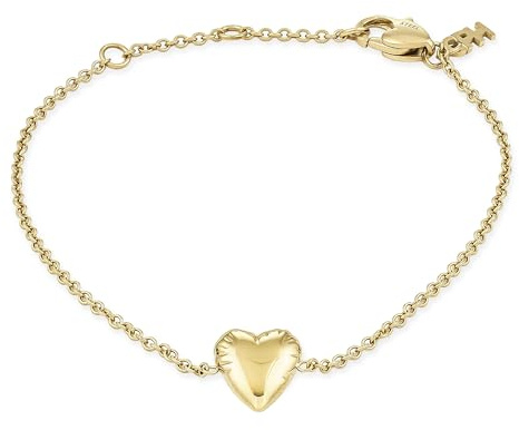Copenhagen STUDIOS Bracelet Balloon Hearts - filigranes Armband für Damen mit Herzanhänger aus poliertem Edelstahl - verstellbare Länge - wasserfest