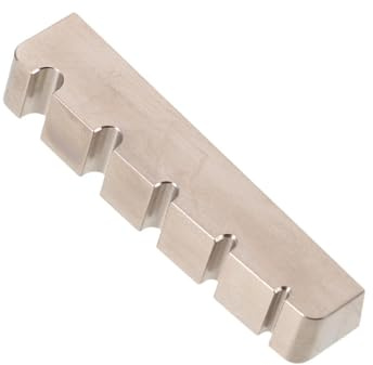 Milisten Sillet de Basse 5 Cordes en Alliage de Titane, Pré-entaillé 43 Mm, Fond Plat, Pièce de Rechange Solide et Résistante la Corrosion, Compatible Basse Électrique, Accessoire