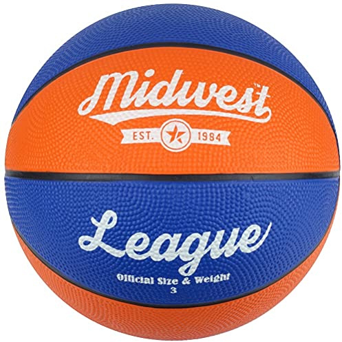 Midwest Unisex's League Basketball, Blue/Orange, Size 6, BBB1036RO